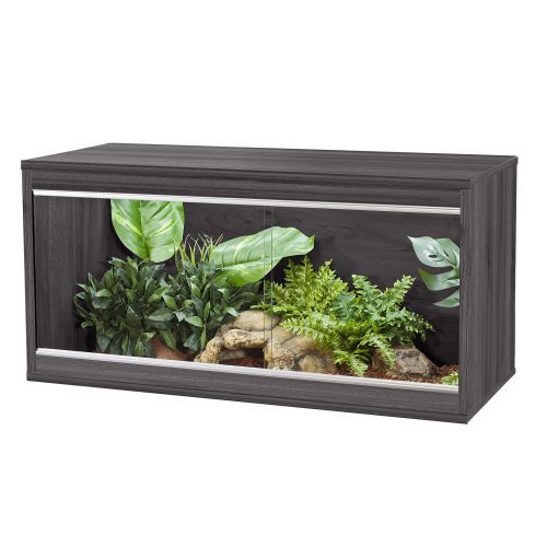 viv exotic repti home wooden vivarium in grey